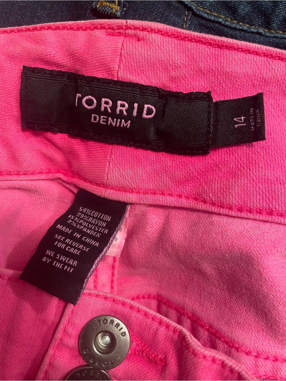 torrid Hot Pink High-Waist Skinny Jeans - Picture 2 of 3